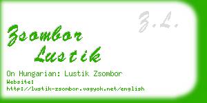 zsombor lustik business card